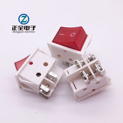 廠家供應(yīng) KCD4船型開關(guān)25*32螺絲腳電源開關(guān) 螺絲孔4腳翹板開關(guān)